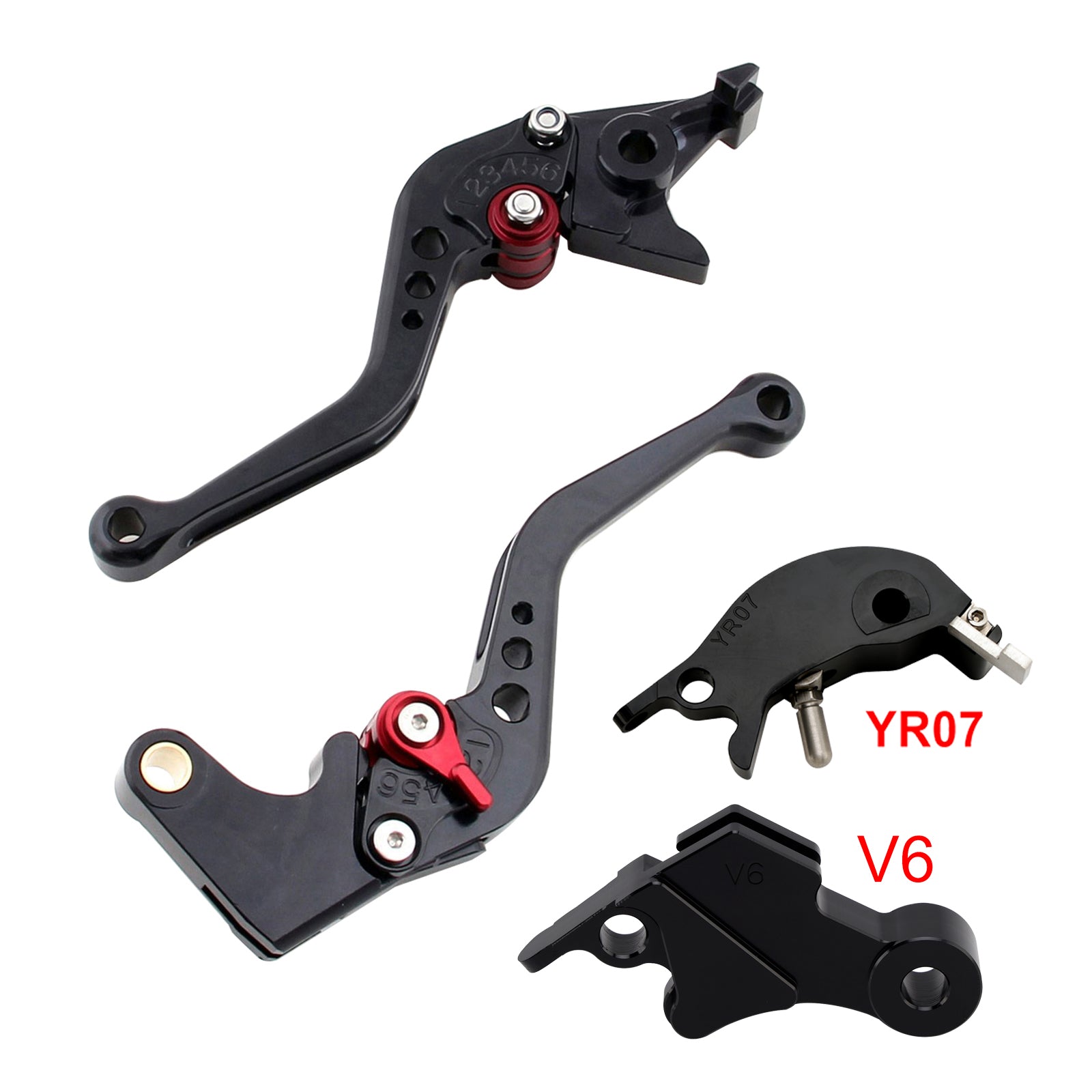 Nouveau levier de frein et d'embrayage court compatible avec YAMAHA XSR900 XSR900GP MT-09 MT-09SP 24-25