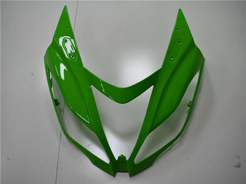 Kit de carénage en plastique moulé par injection vert et noir avec kit de vis pour Kawasaki ZX-6R 2013-2018