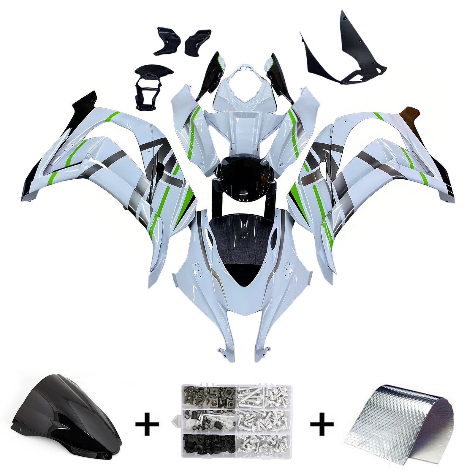 Kit de carénage injecté en plastique ABS pour Kawasaki ZX10R 2016-2020