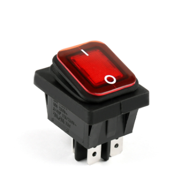 Interruttore a bilanciere per auto RLEIL RL2-102, impermeabile IP65, 4 pin ON/OFF, 125/250 V CA, rosso (1 pezzo)