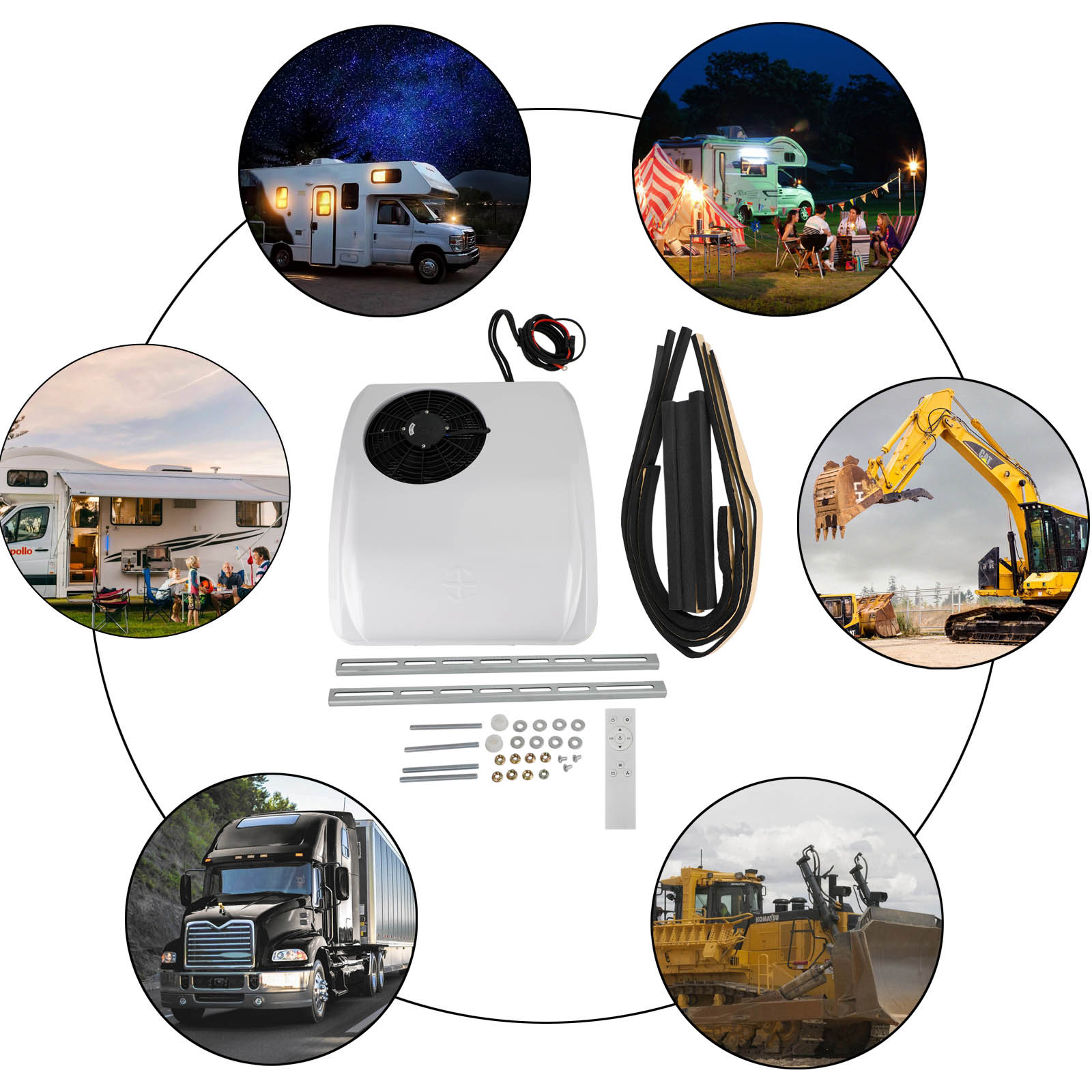 Klimatyzator 12 V z grzałką do kampera – łatwa instalacja & Szybkość - Moc 2200 W