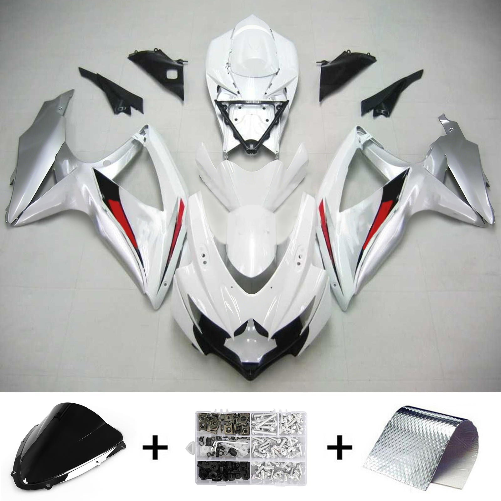 Kit de carénage par injection, carrosserie en plastique ABS pour Suzuki GSXR 600/750 2008-2010 K8