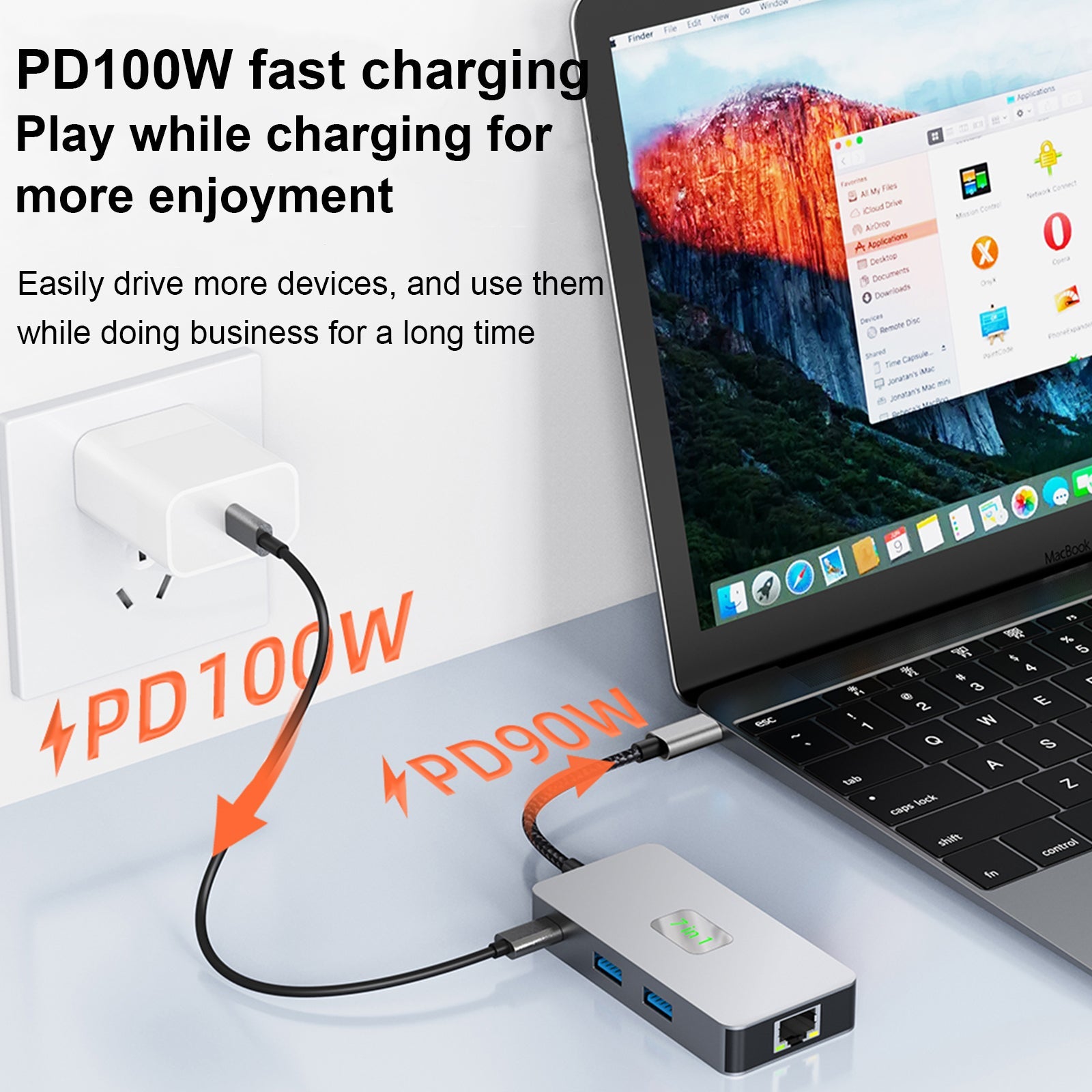 Adapter koncentratorja; 7 v 1 vmesniku tipa-Clutal