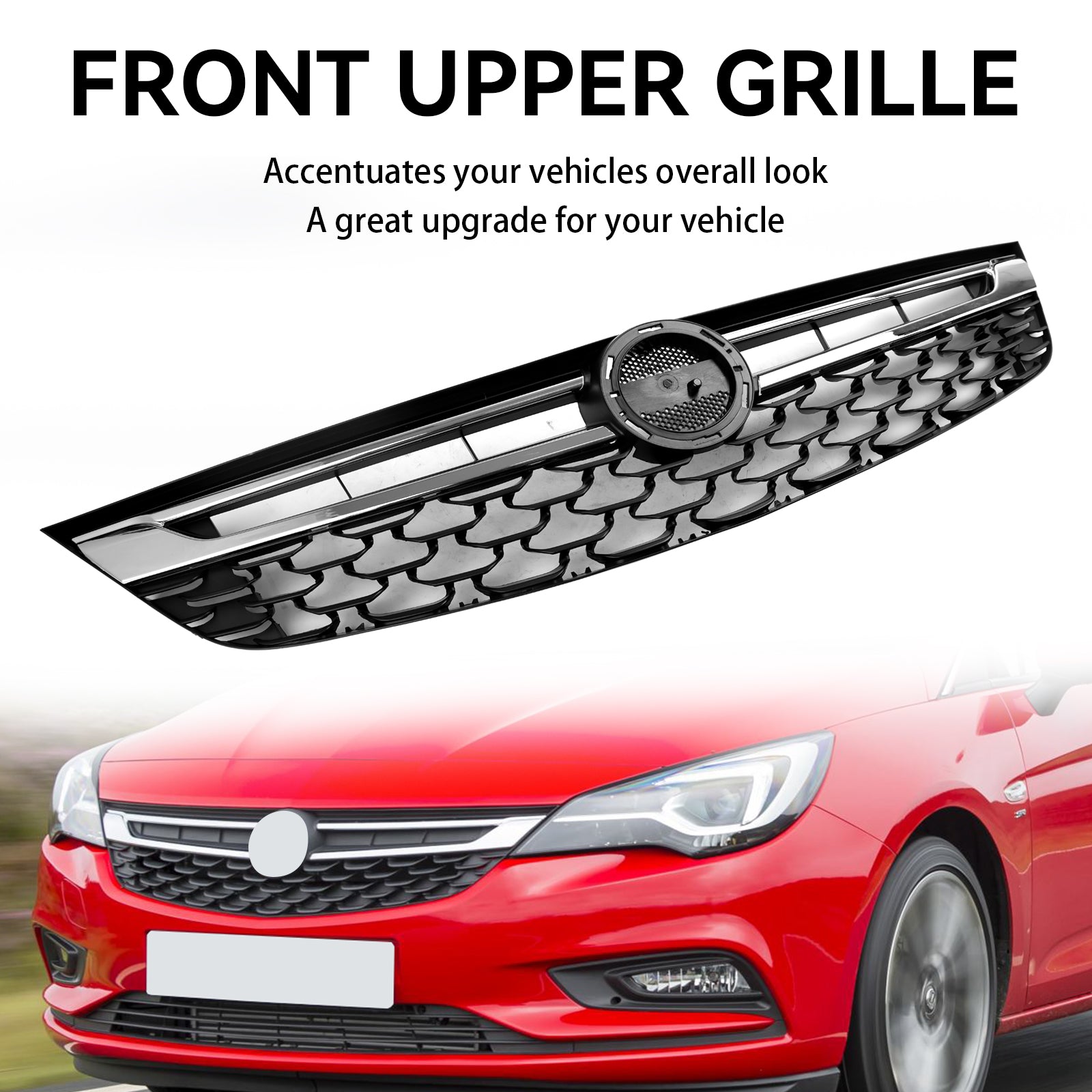 Black Chrome Front Bumper Grill Grille pour Opel Astra K 2015-2019 Facelift