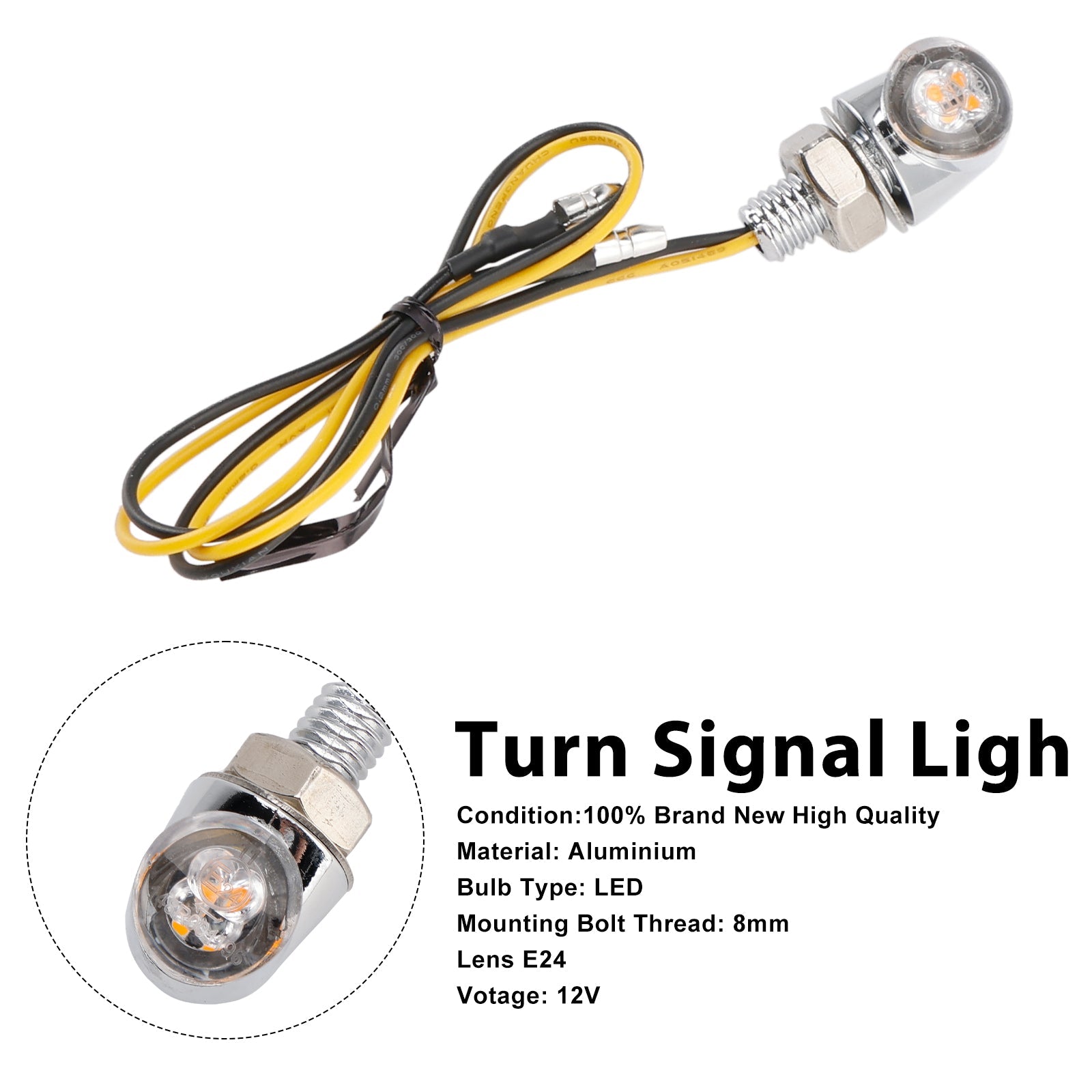 LED migający 12 V 8 mm Universal dla motocykla Hondy