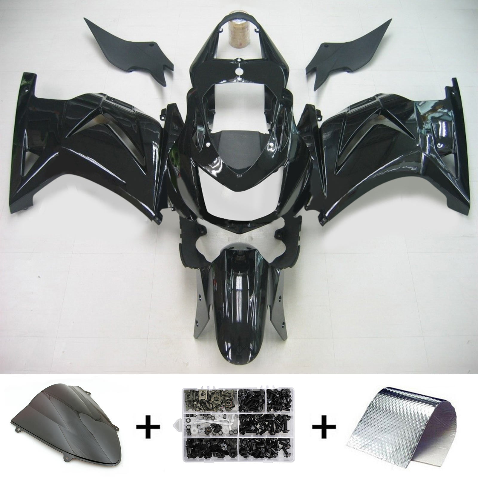 Kit di carenatura a iniezione, carrozzeria in plastica ABS per Kawasaki EX250/NINJA250R 2008-2012