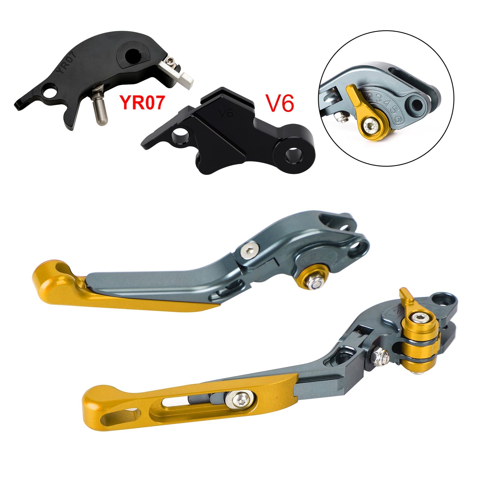 Levier de frein et d'embrayage réglable compatible avec YAMAHA XSR900 XSR900GP MT-09 2024-2025