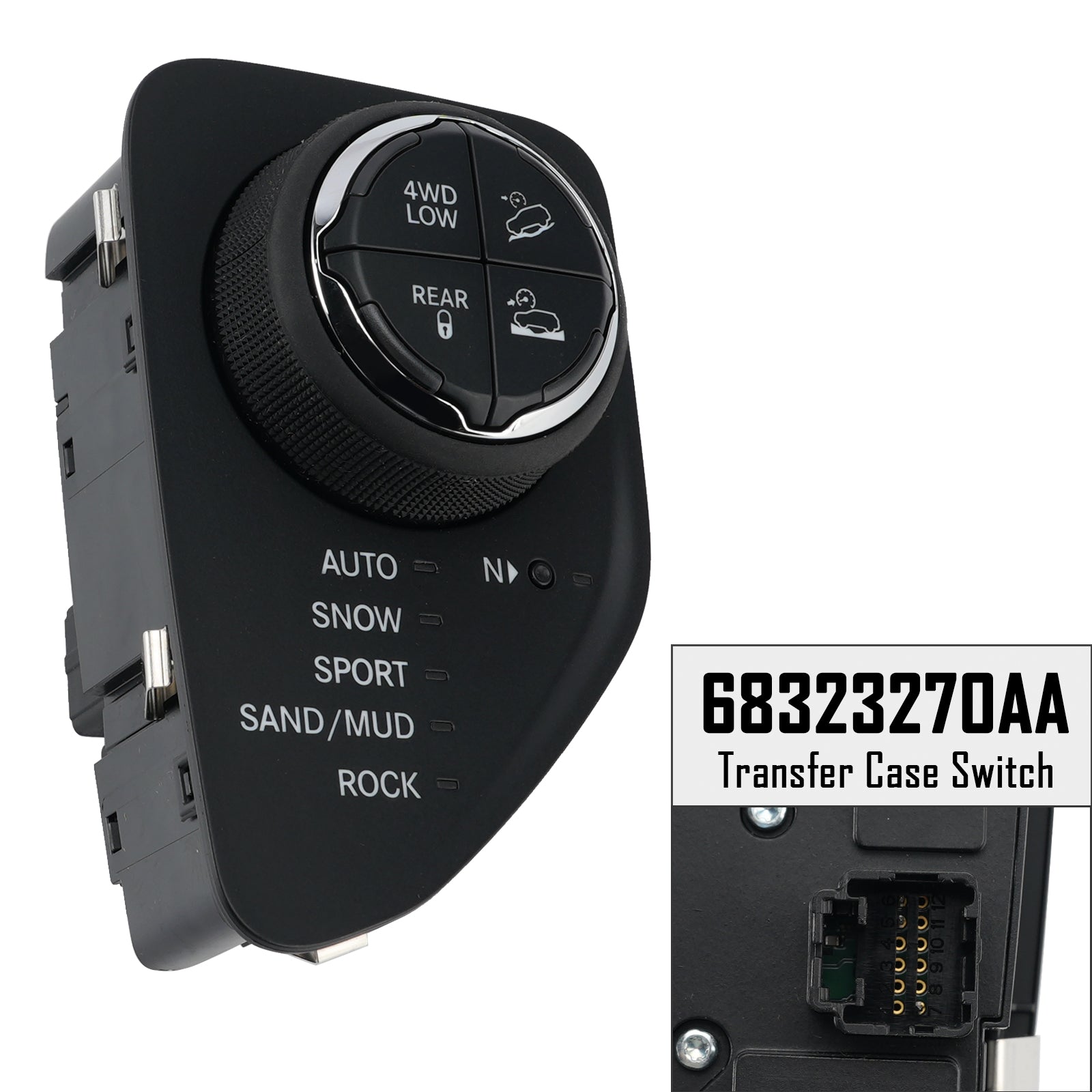 Verteilergetriebeschalter für Jeep Cherokee 2.4L und 3.2L (2014–2023) – Teilenummern :  68361448AA und 68323270AA