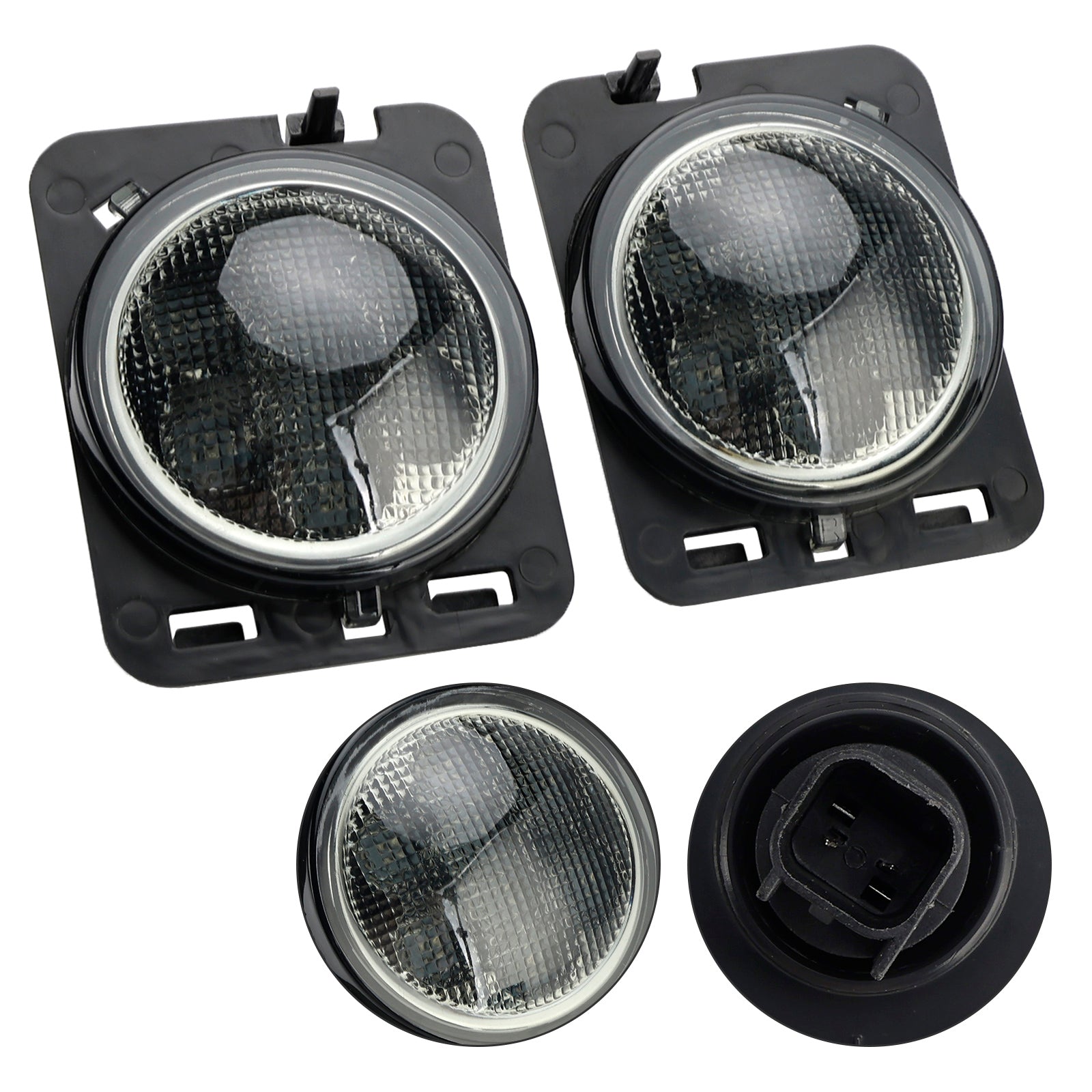 2x guardabarros delantero luz LED de señal de giro marcador lateral de estacionamiento para Wrangler JK 2007-15 genérico