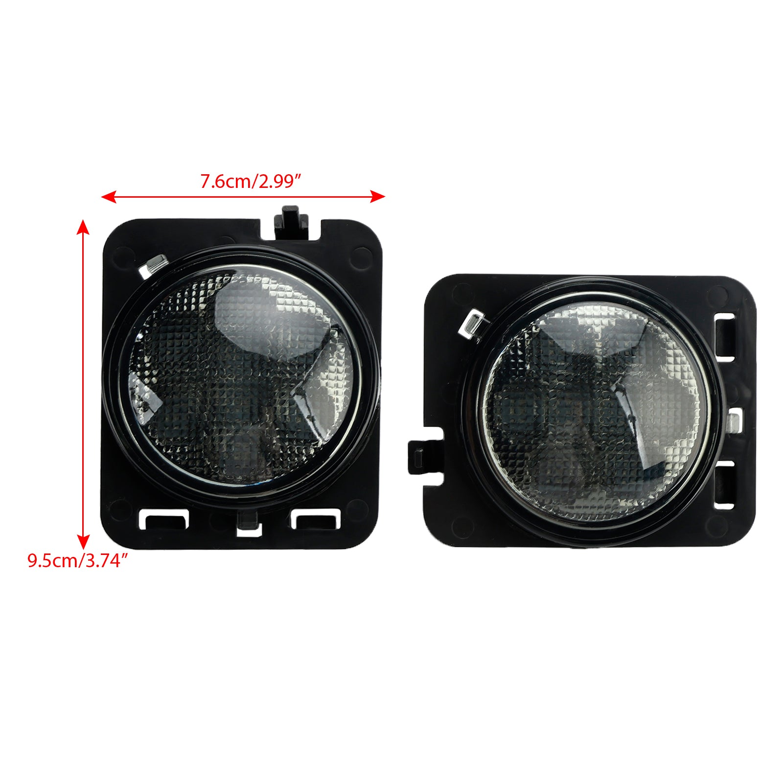 2x guardabarros delantero luz LED de señal de giro marcador lateral de estacionamiento para Wrangler JK 2007-15 genérico