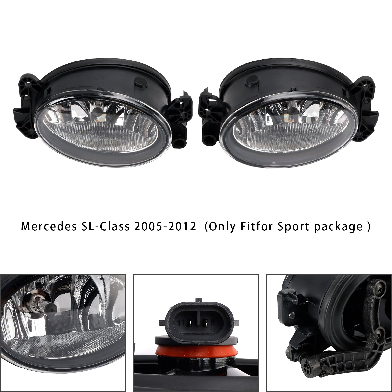 Par sprednjih meglenk z žarnicami za Mercedes Benz W204  W211  W164 C219