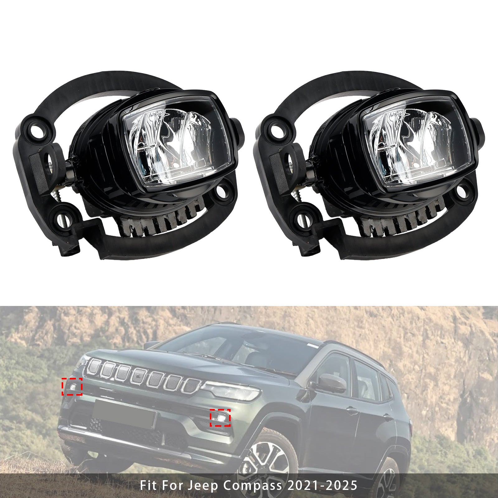 Par de luces antiniebla LED antes de Jeep Compass 2021-2025 68470159AA