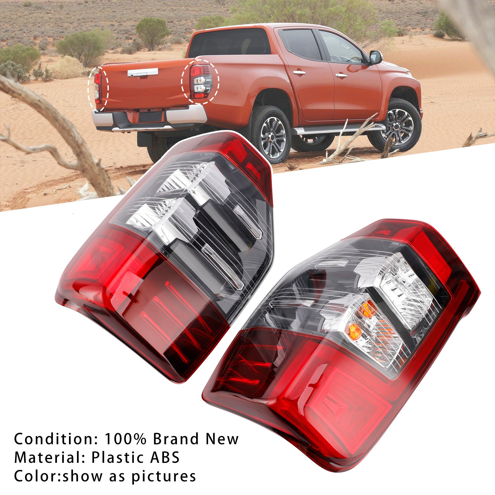 Światło tylne z żarówką stopu i pozycyjną do Mitsubishi Triton L200 2019-2023 - Żarówka H11 - 12 V - Zestaw 2 szt.