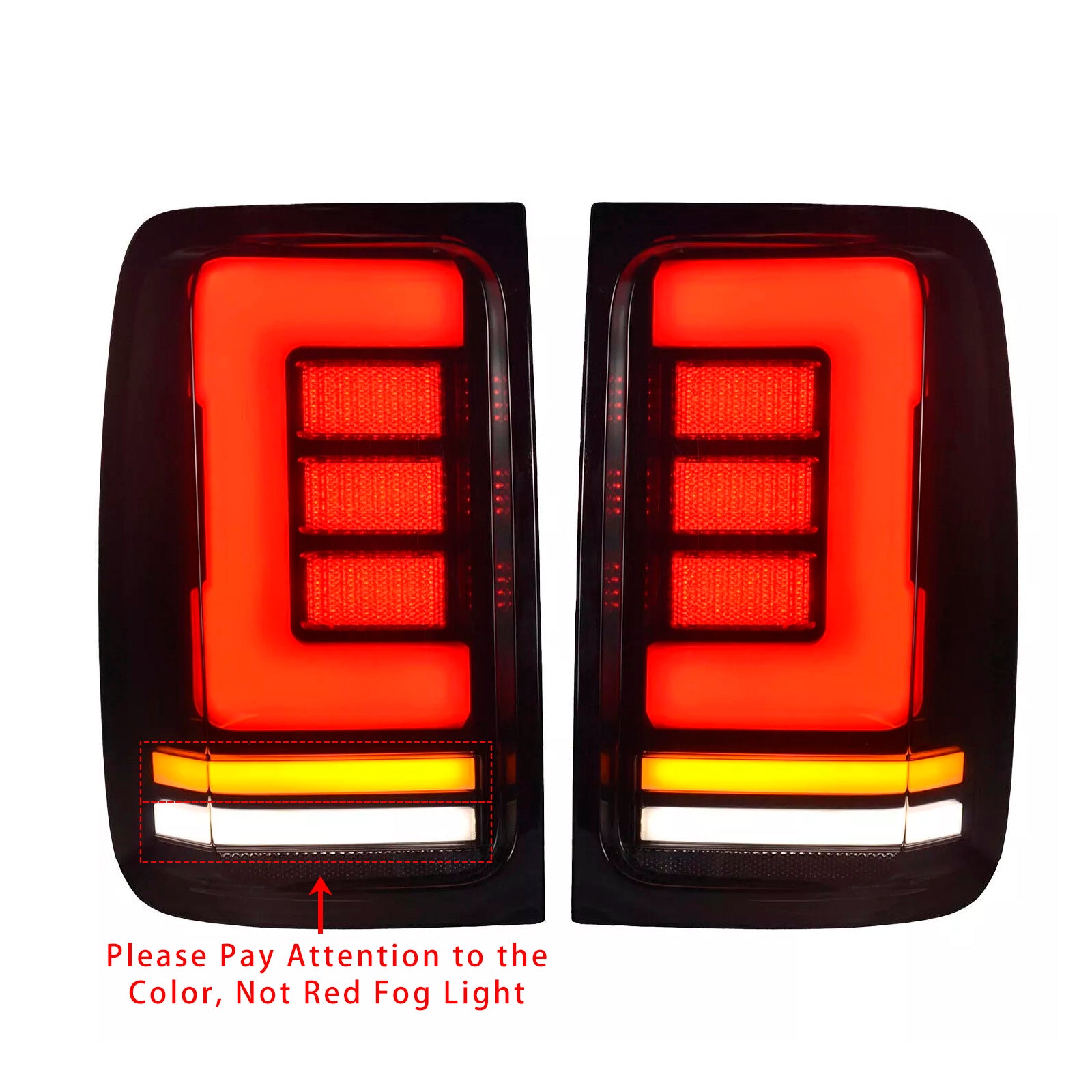 Paire de feux arrière à LED arrière droit et gauche pour VW Amarok V6 2008-2019, fumés