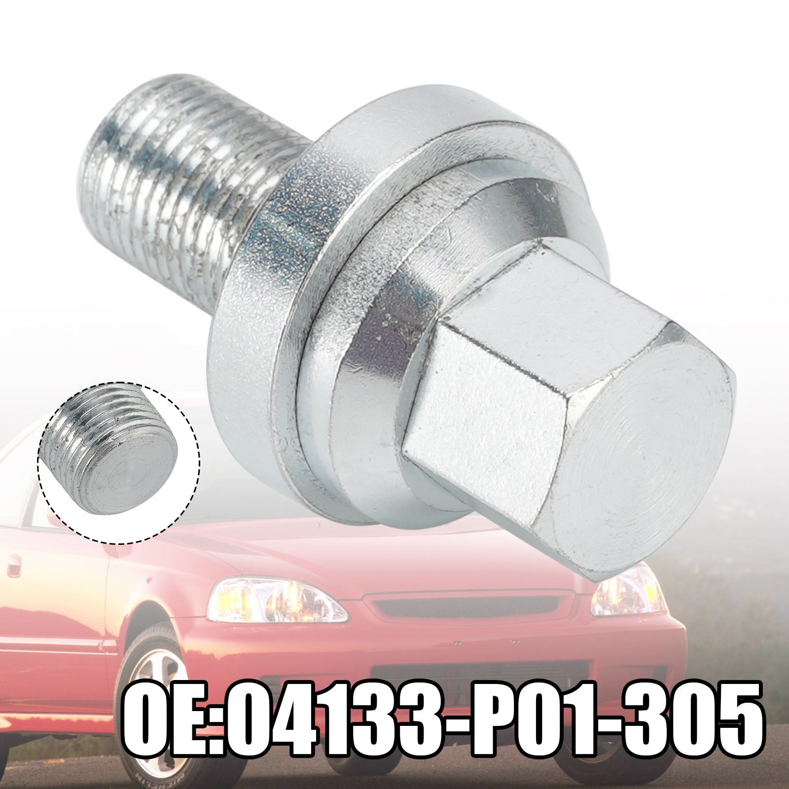1988-1991 Honda CRX 04133-P01-305 kampipyörän pultti D16Z6 D16 D15 D16Y8 D-sarja