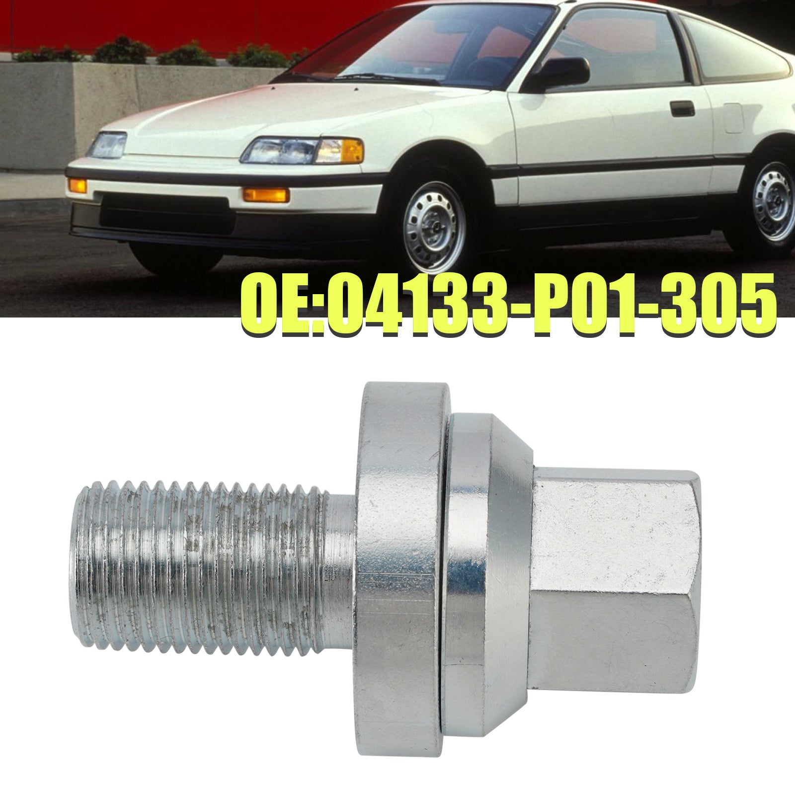 1988-1991 Honda CRX 04133-P01-305 kampipyörän pultti D16Z6 D16 D15 D16Y8 D-sarja