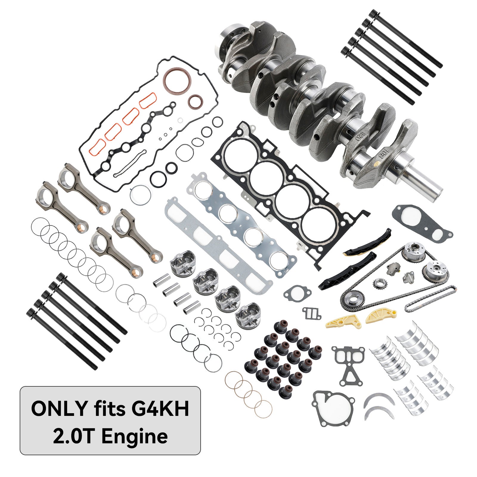 Kit di ricostruzione motore G4KH 2.0T con kit di fasatura bielle albero motore per Hyundai KIA