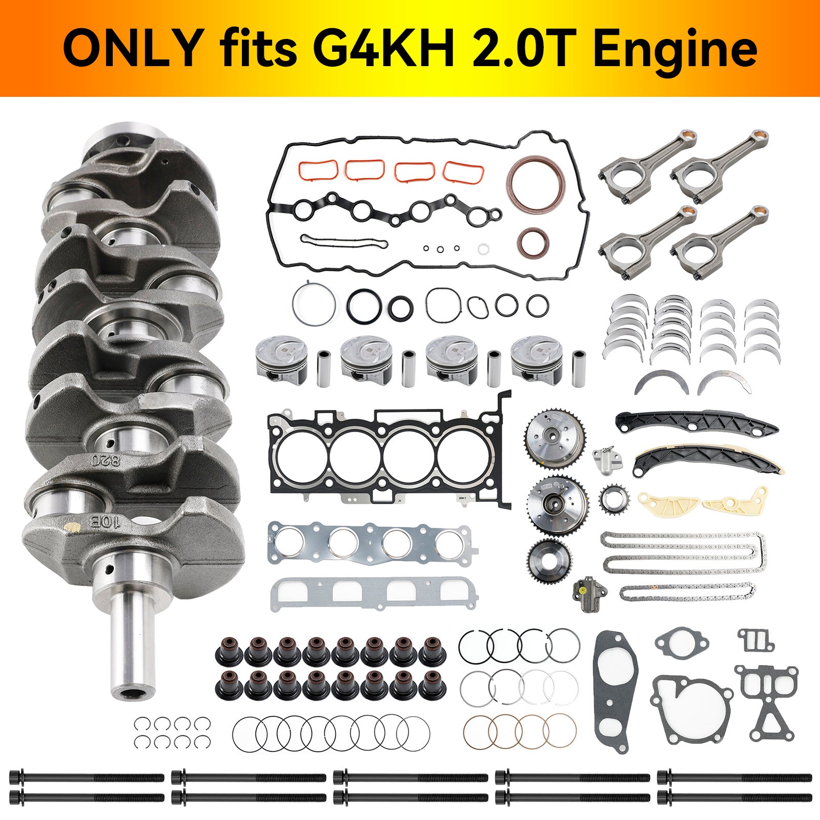 Kit di ricostruzione motore G4KH 2.0T con kit di fasatura bielle albero motore per Hyundai KIA