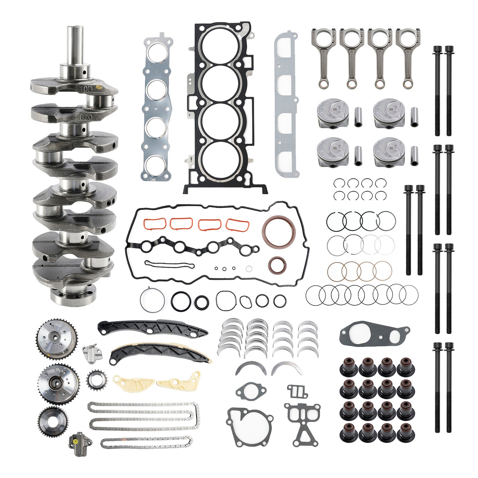 Kit de reconstruction de moteur G4KH 2.0T avec bielles de vilebrequin, Kit de synchronisation pour Hyundai KIA