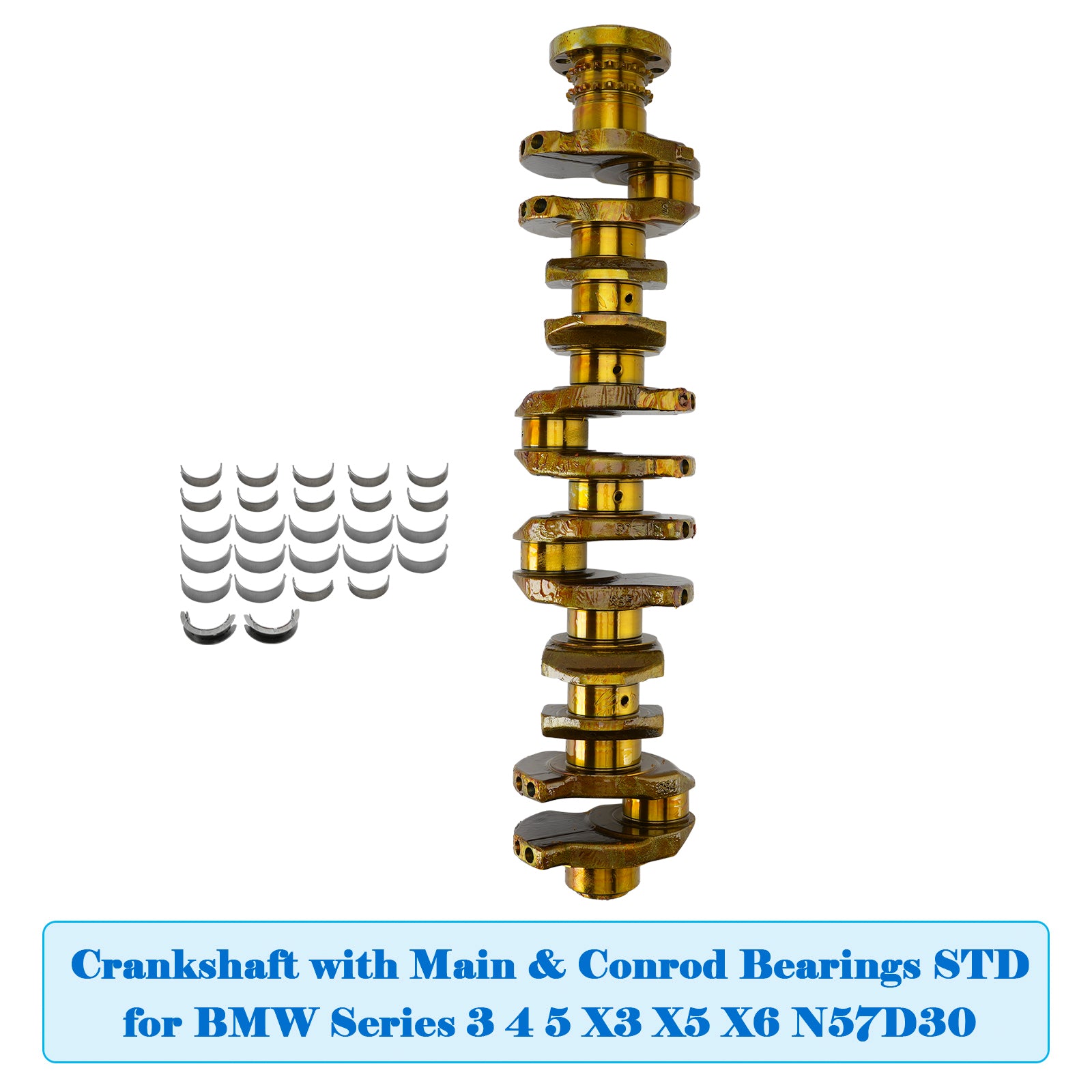 Vilebrequin avec paliers principaux et de bielle STD pour BMW 4 Coupé (F32, F82) (Année de construction 11.2013 - ..., 313 , Diesel)