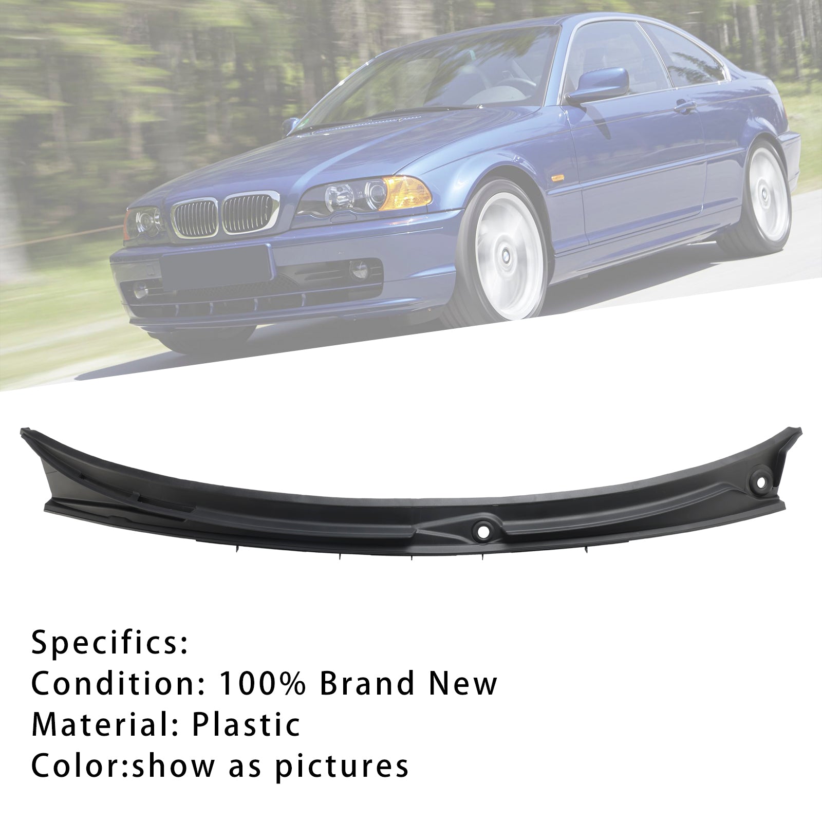 2001-2006 BMW 3 Series E46 Coupé Wiper Repair Couvel Cowl Grille Panel 51718232894