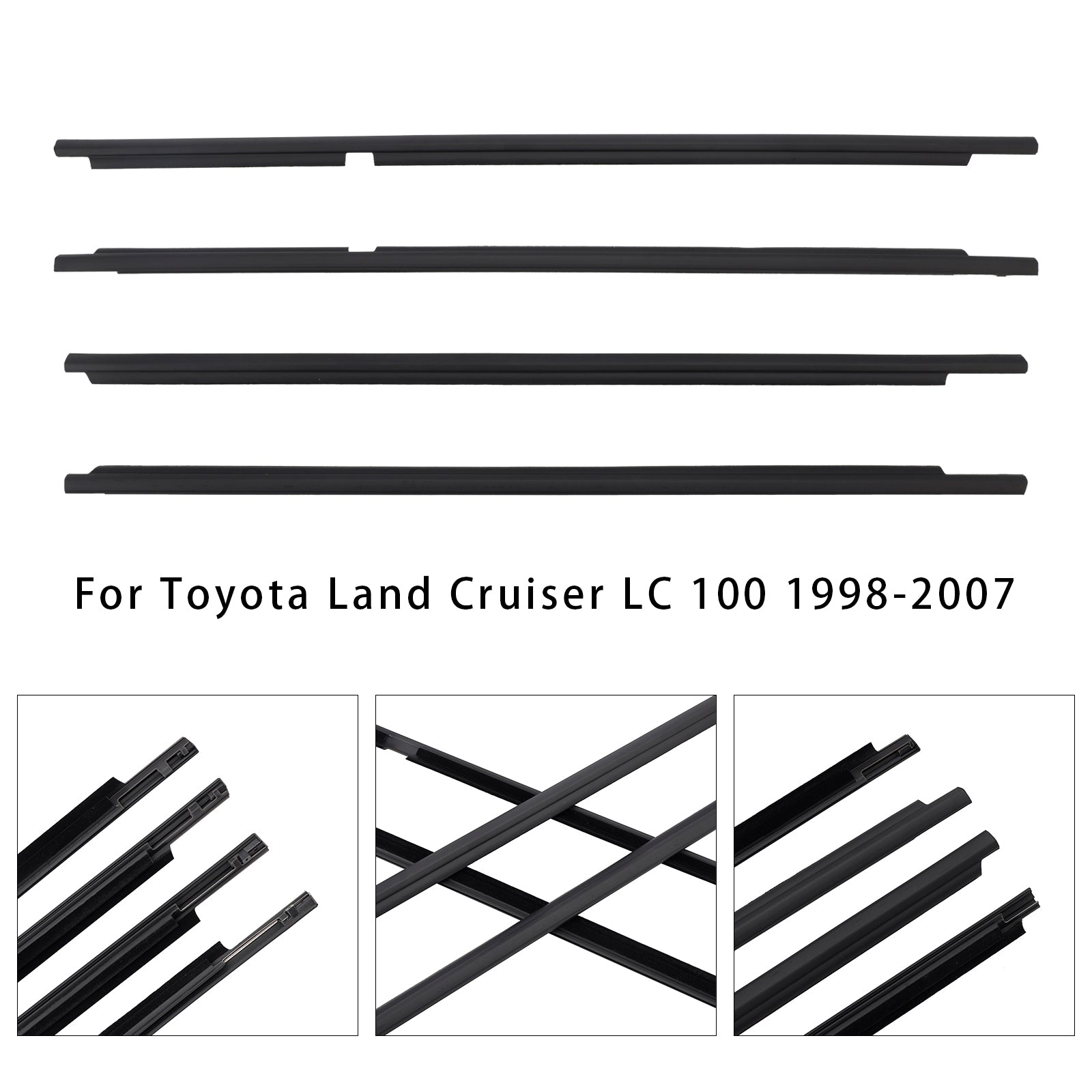 Zunanji tesnilni trak za steklene vrata, za Toyota Land Cruiser LC 100 1998-2007, 4 sobe