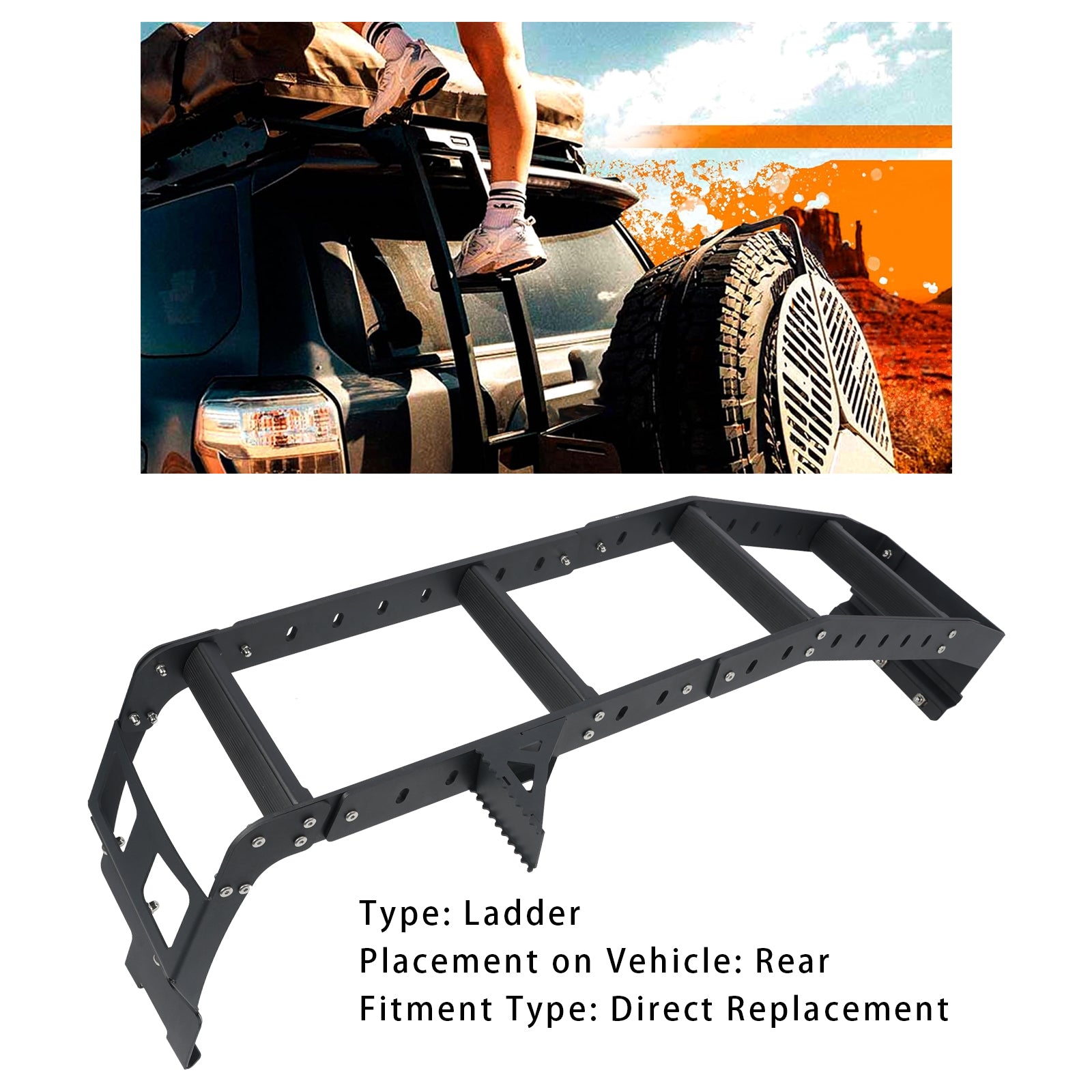 Drabina tylnej klapy dla Toyota 4Runner 2010-2020 5. Generacji 2010-2024