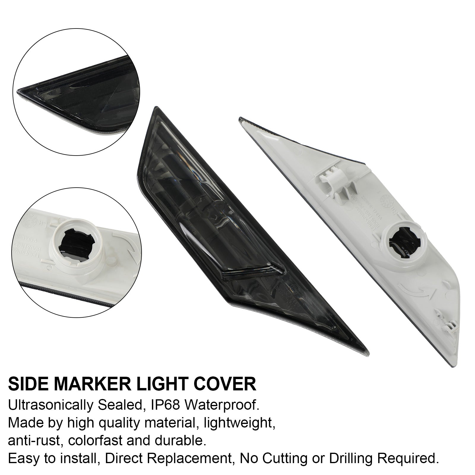 Boîtier de clignotant latéral pour Honda Civic 2016-2021 Ambre générique