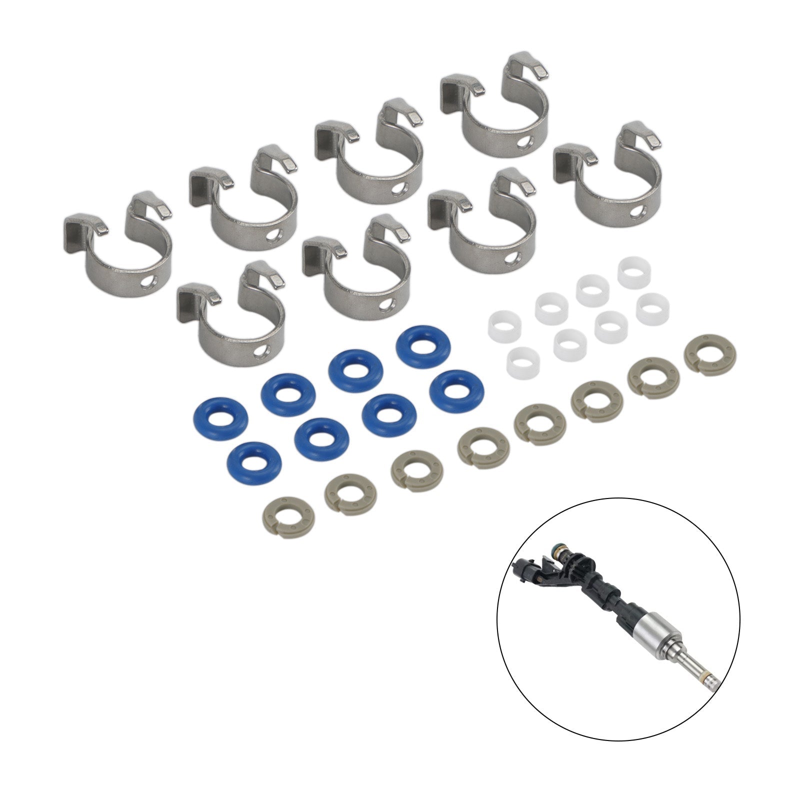 Kit de réparation de joints d’injecteurs de carburant 8PCS 0261500105 FJ1161 pour Jaguar / Range Rover 5.0L V8