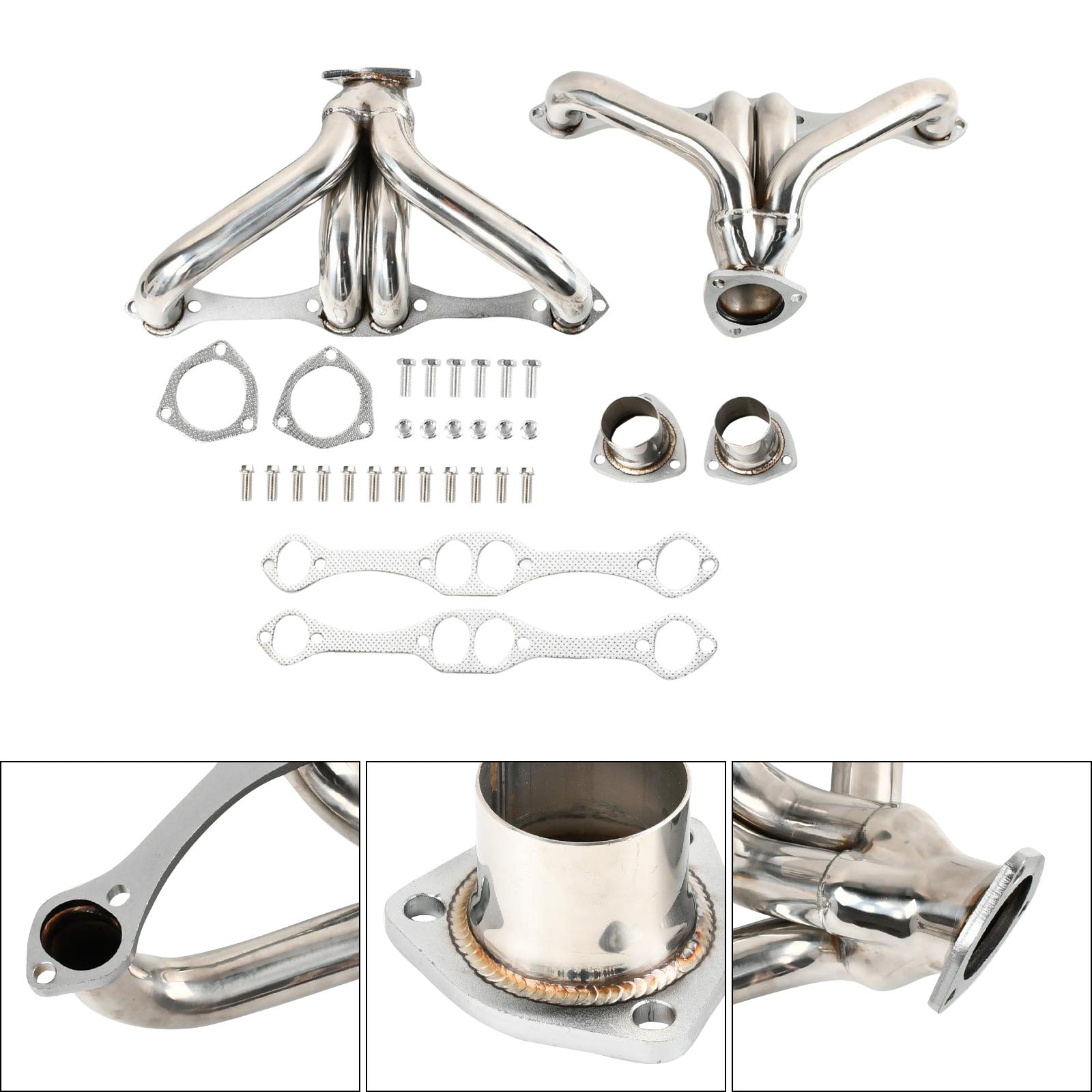 Collecteur d'échappement compatible avec Chevy Small Block SBC 1-5/8""