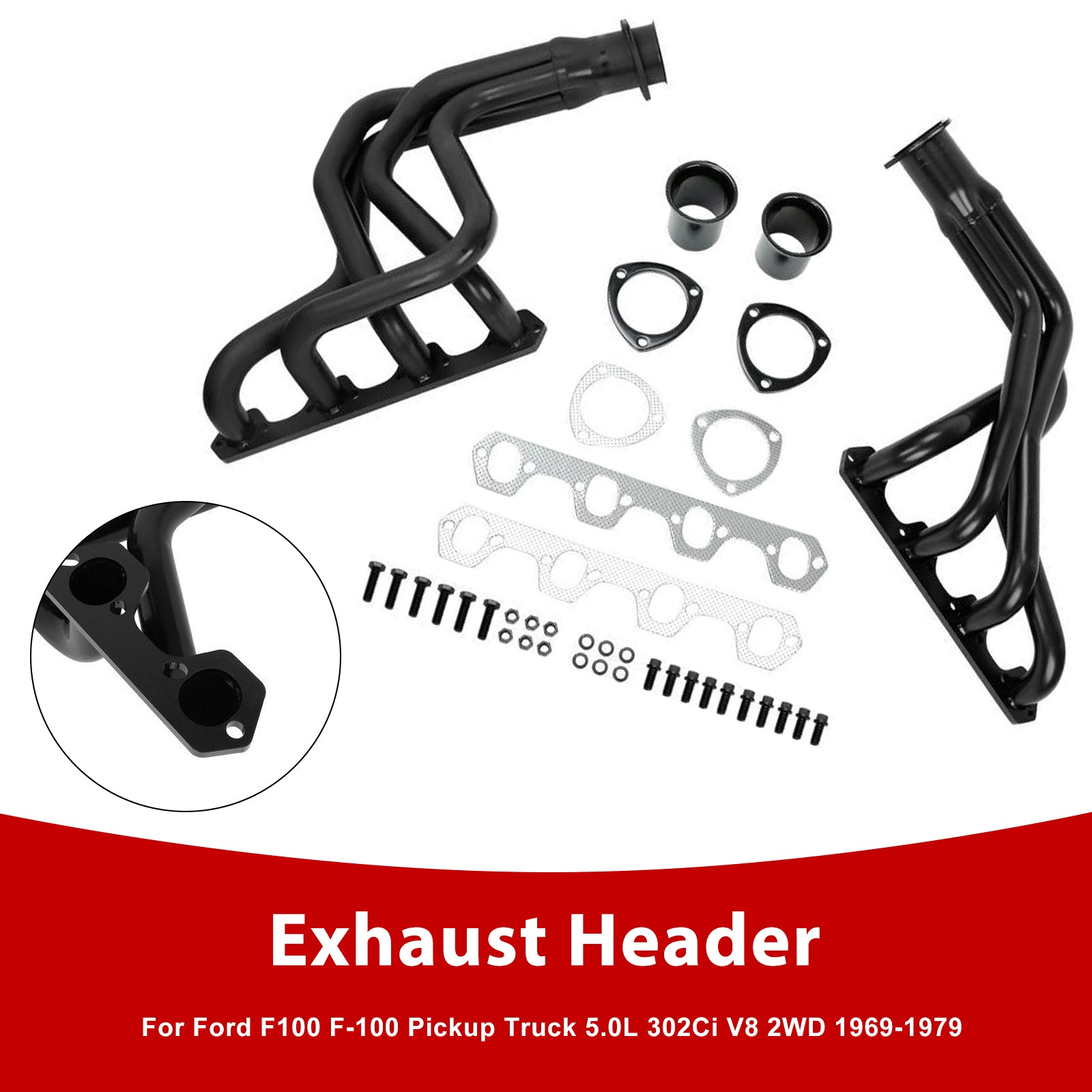 Collecteur d'échappement pour Ford F100 5.0L 302W Pickup Truck 2WD 1969-1979