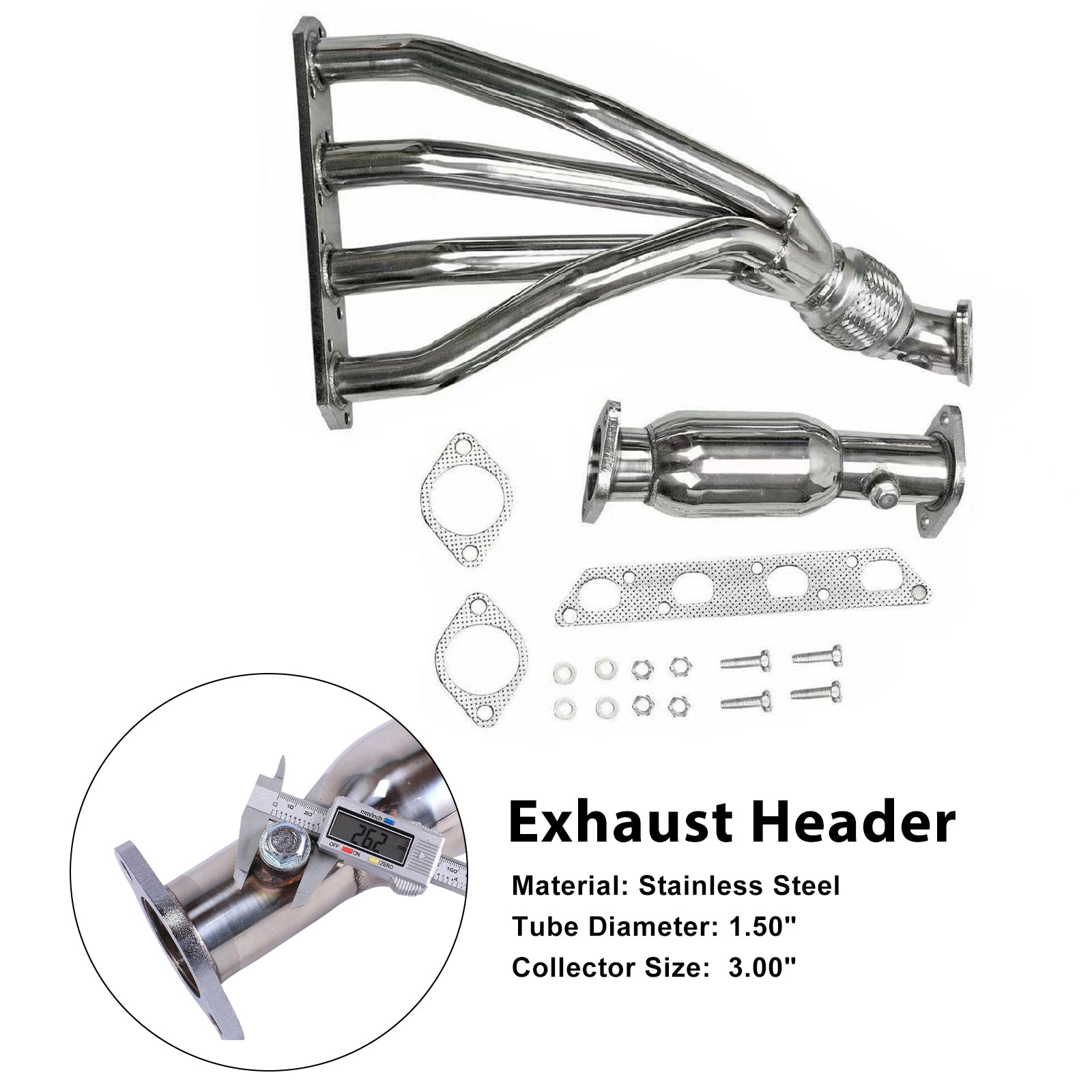 Verzamelaar van&RVS uitlaat voor Mini Cooper R50/R52/R53 2002-2008