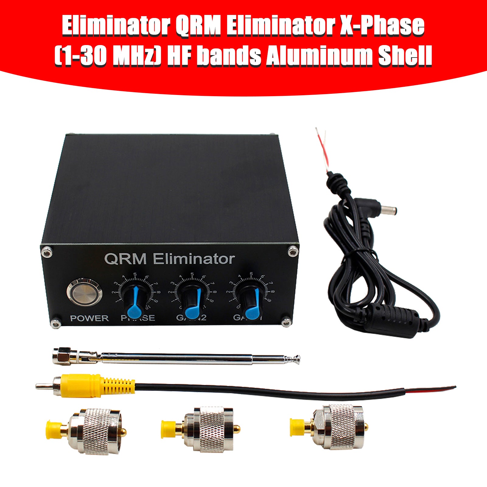 L'ultimo eliminatore QRM X-Phase (1-30 MHz) per bande HF - Custodia in alluminio