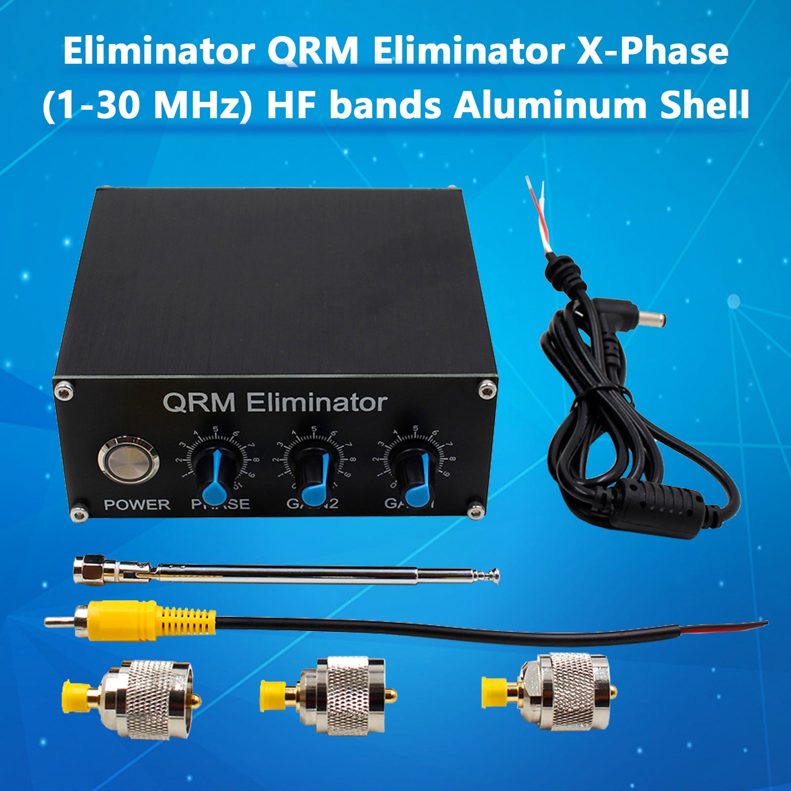 El último eliminador de QRM X-Phase (1-30 MHz) para bandas HF - Carcasa de aluminio