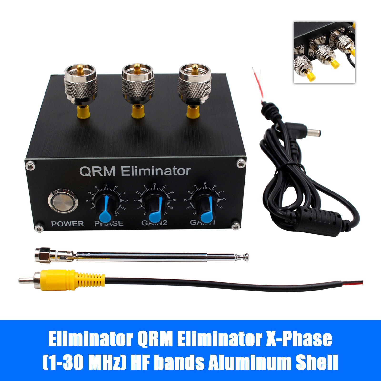 Le Dernier Éliminateur QRM Eliminator X-Phase (1-30 MHz) pour bandes HF - Boîtier en Aluminium