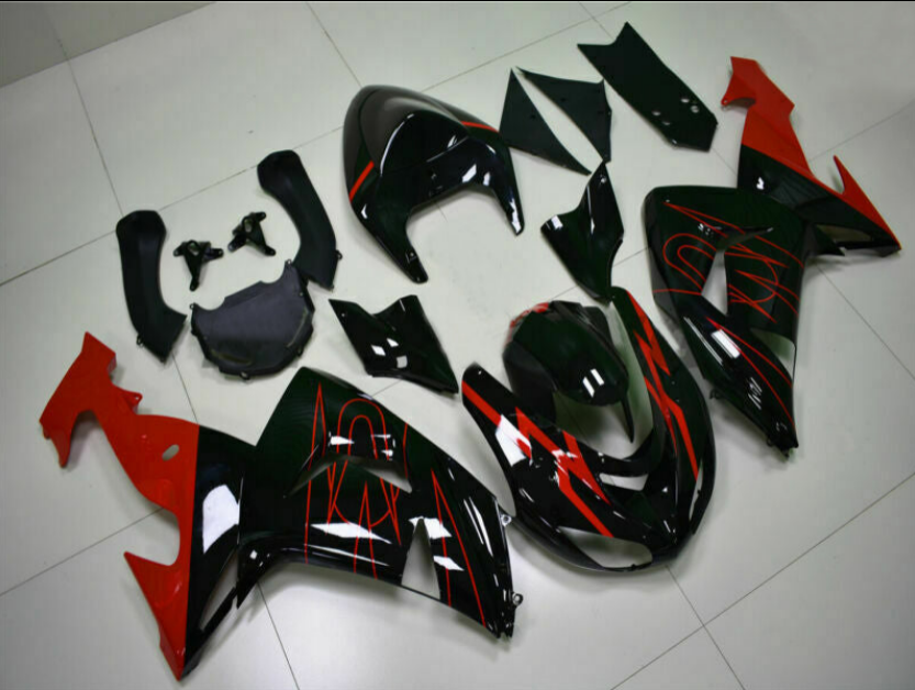 Kit de carenado de inyección, cuerpo de plástico ABS para Kawasaki ZX10R 04-05