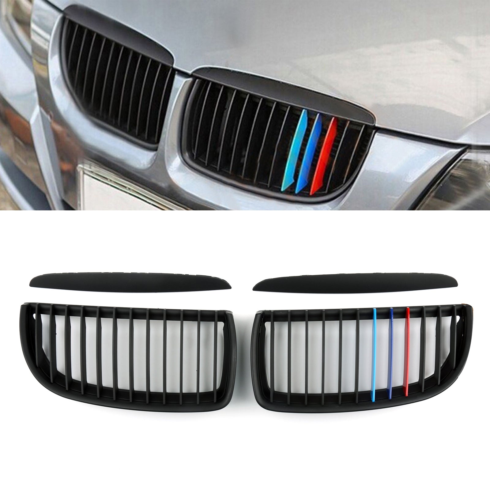 Grille de calandre en maille pour BMW E90 3 Series Sedan 2008 Générique