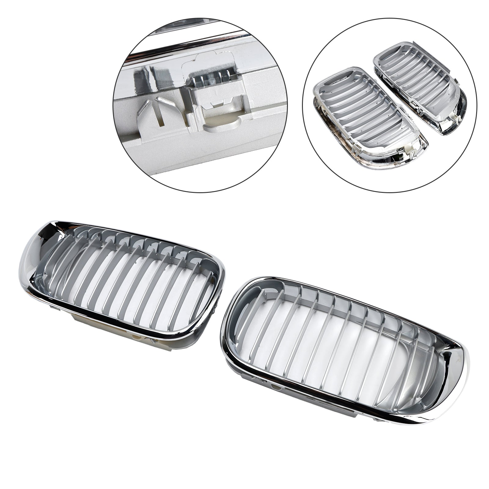 Grille de calandre avant chromée pour BMW E46 Série 3 4 portes 2002-2005
