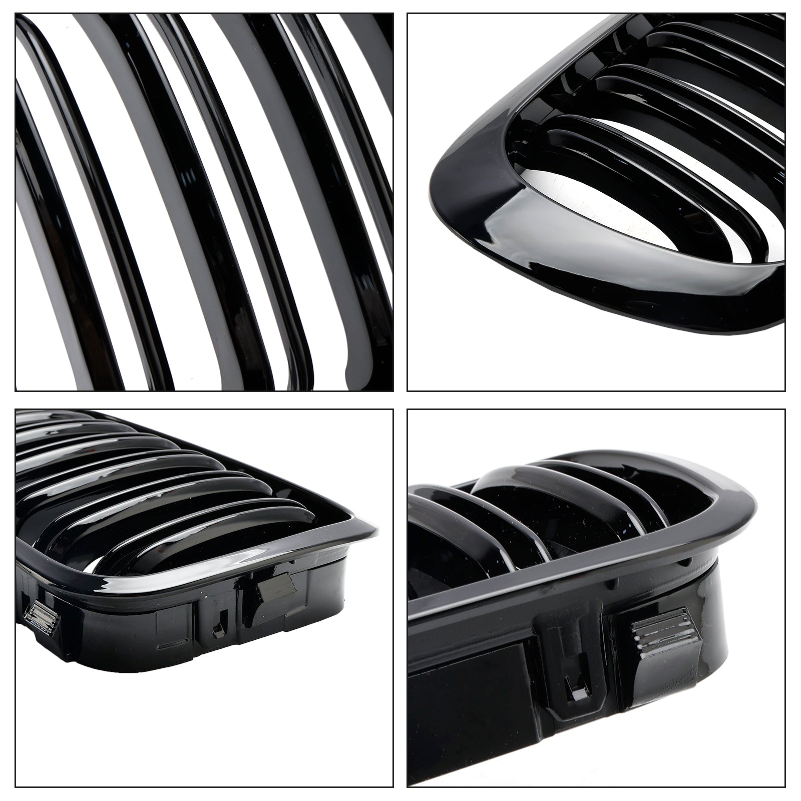 Front Calear Double Shiny Black Line per BMW E46 Coupé/Cabridet 1998 1999 2000 2001