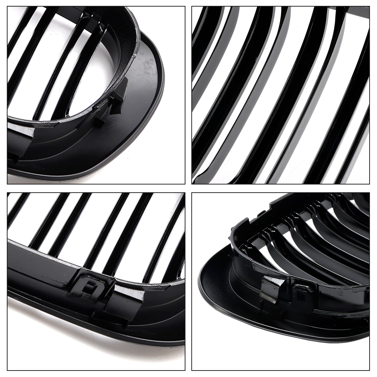 Front Calear Double Shiny Black Line per BMW E46 Coupé/Cabridet 1998 1999 2000 2001