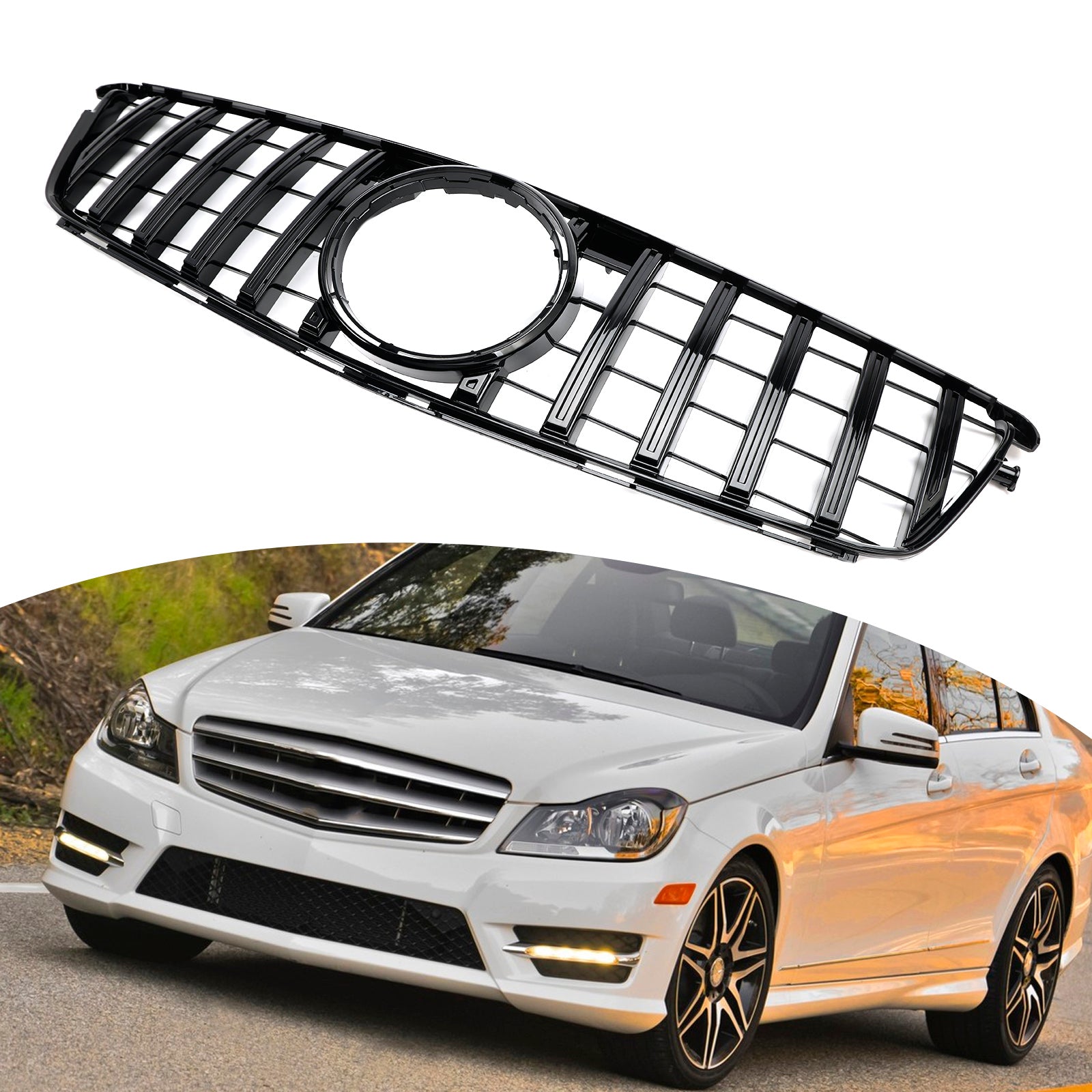 2008-2014 Benz Classe C W204 Griglia paraurti anteriore stile C300 C350 GTR