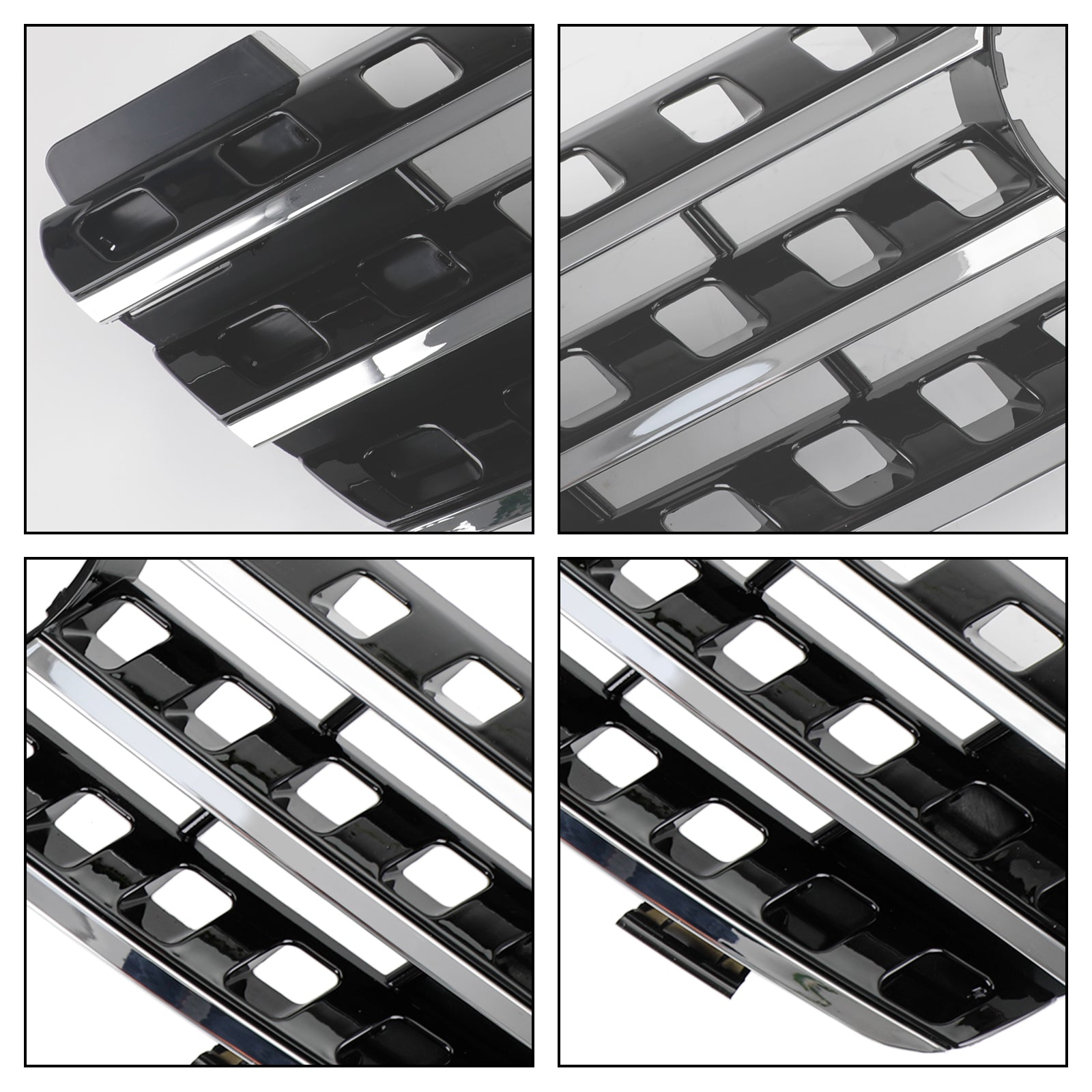 Zwarte chromen grille voor de Mercedes Benz ML-klasse W164 ML320/300/350/500 2005 2006 2007 2008