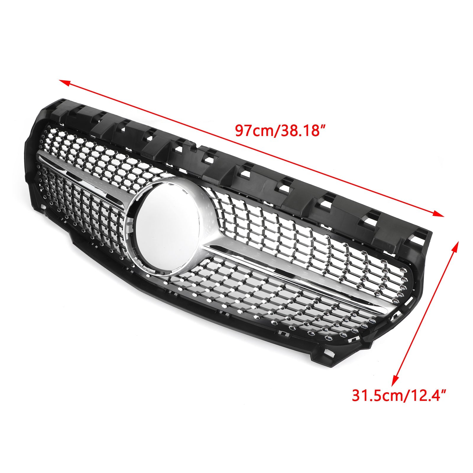 Griglia argentata generica per Mercedes-Benz R117 W117 CLA250 2013-2016