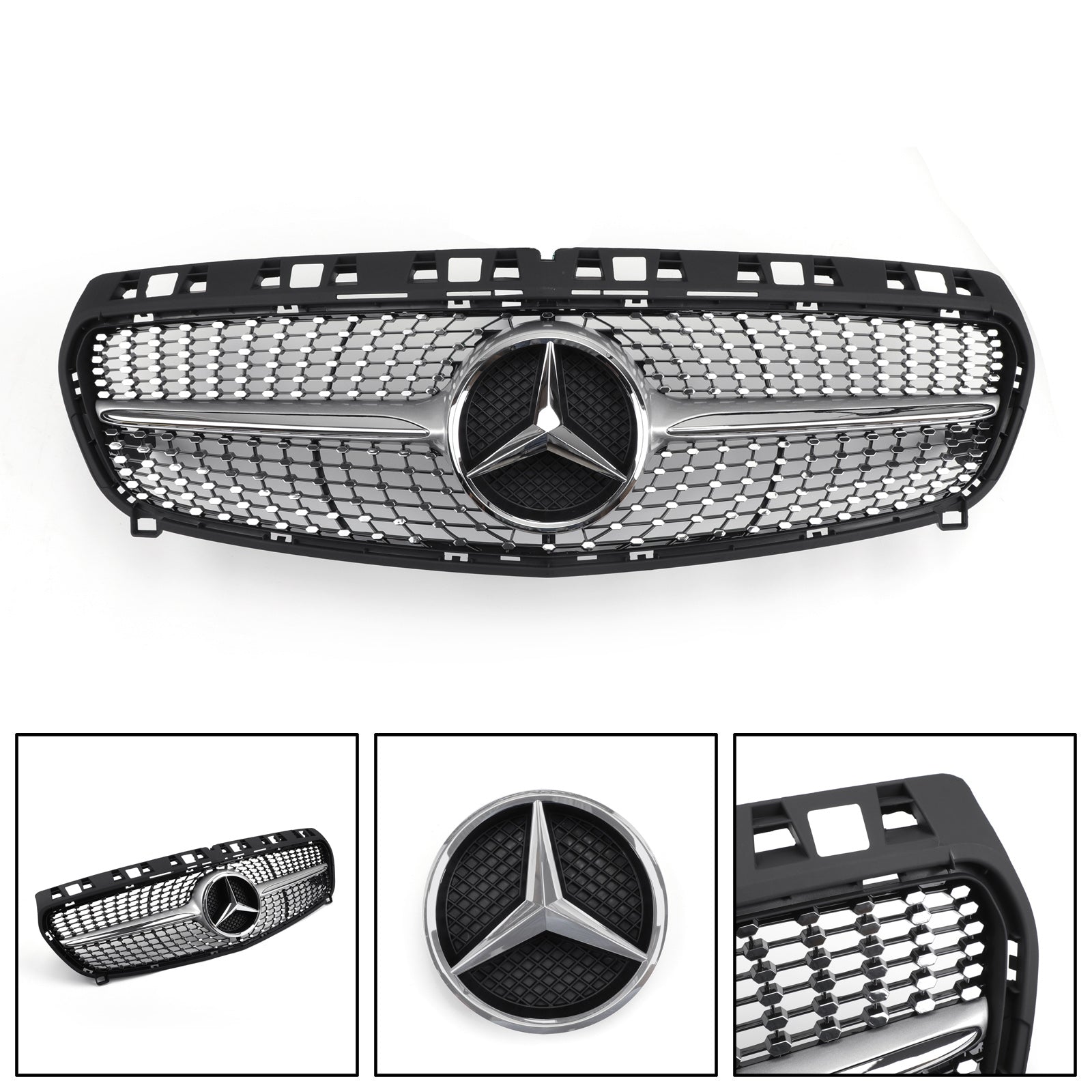 Calandre Argentée Générique pour Mercedes-Benz R117 W117 CLA250 2013-2016