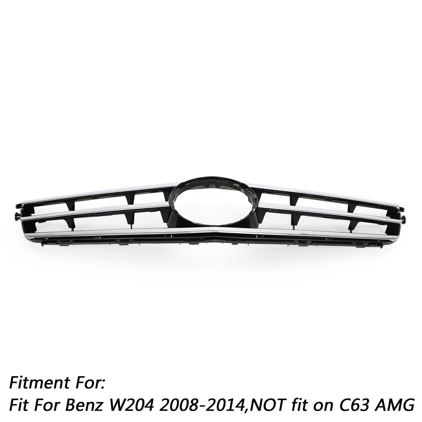 Grille de calandre avant LED noire chromée pour Benz Classe C W204 C300 C350 2008-2014 générique