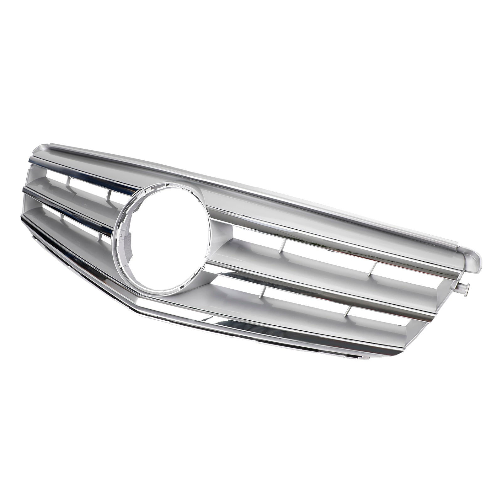 Parrilla frontal LED cromada negra para Mercedes-Benz Clase C W204 C300 C350 2008-2014