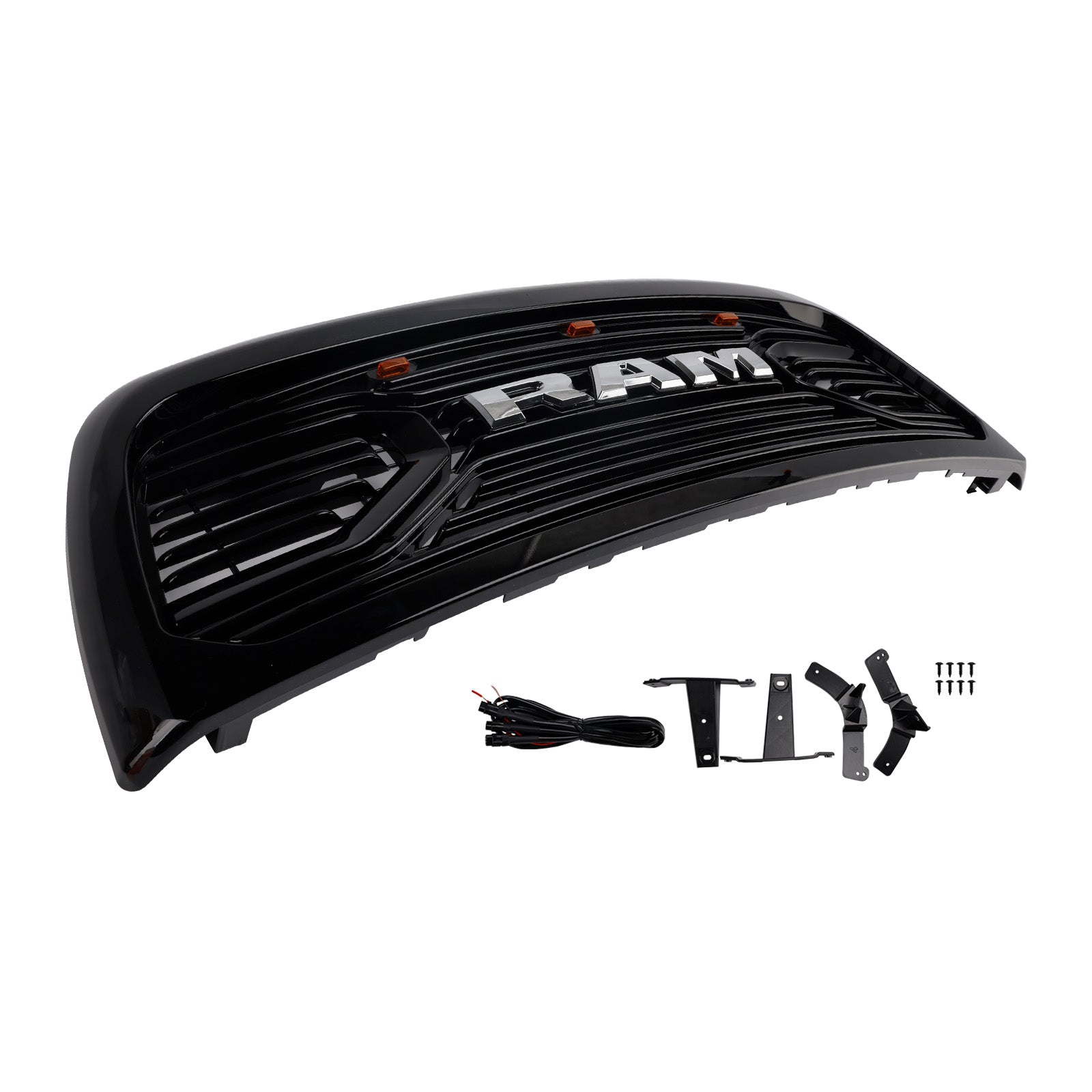 Črna maska ​​sprednjega odbijača z LED osvetlitvijo za Dodge Ram 2500/3500 Laramie (2010-2018)
