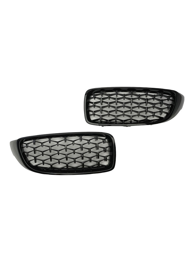 Diamond Etu Yläsäleikkö BMW 4 Series F32 F33 F36 F82 14-18 Black & Chrome Generic