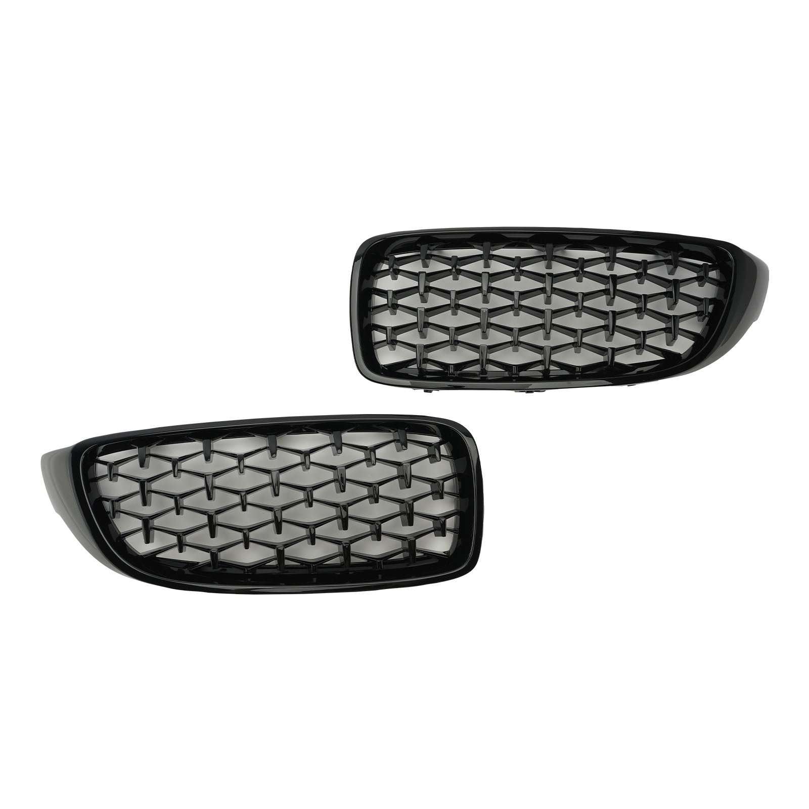 Diamond Etu Yläsäleikkö BMW 4 Series F32 F33 F36 F82 14-18 Black & Chrome Generic