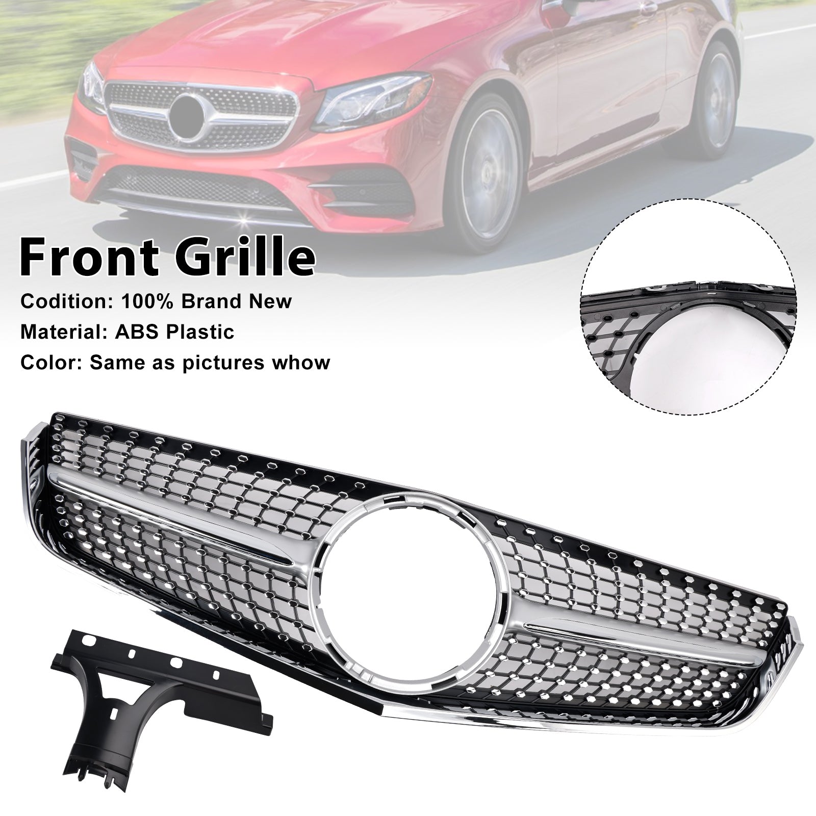 Griglia paraurti anteriore per Mercedes Classe E W207 C207 Coupé 2009-2013